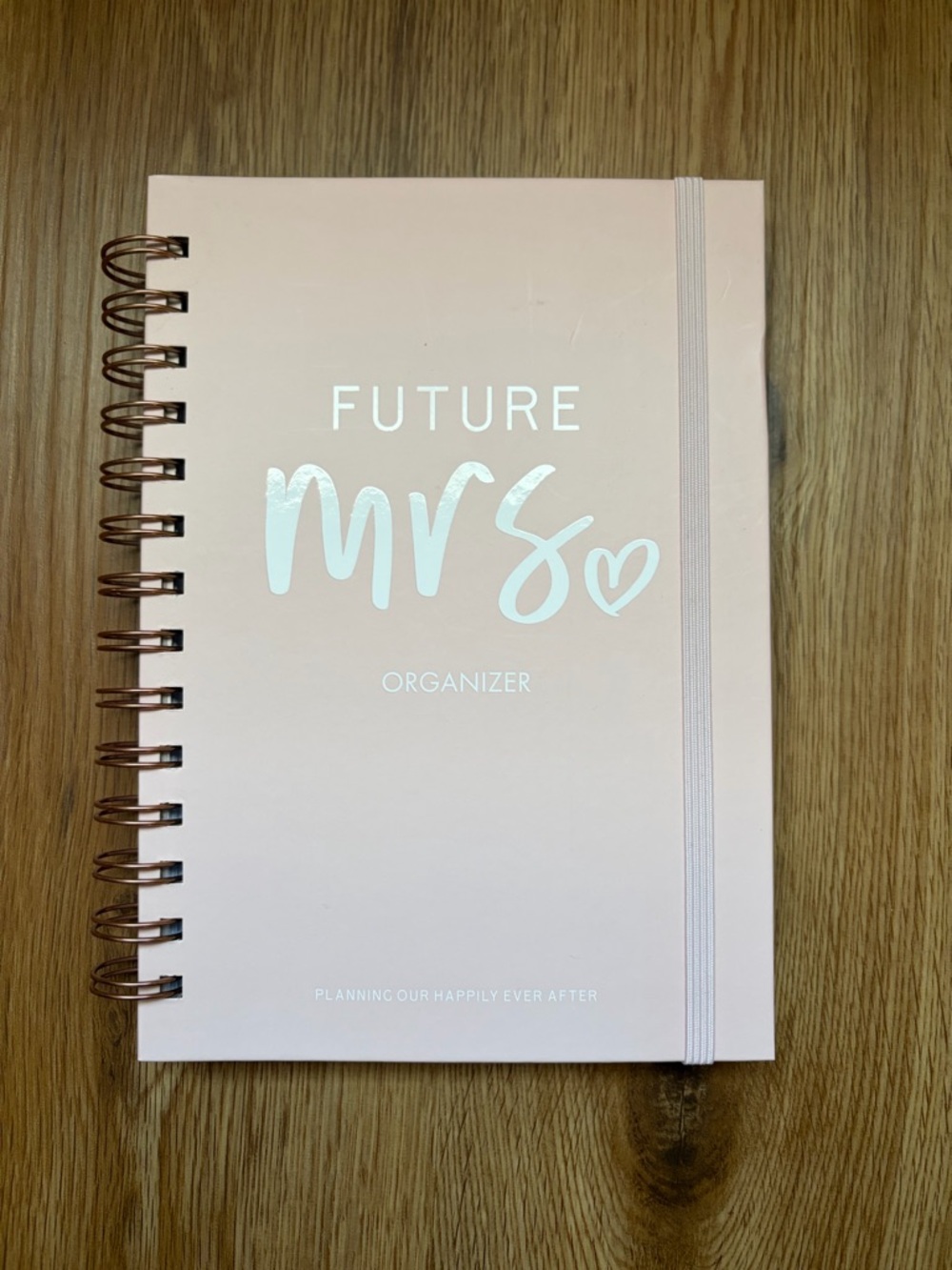 Future Mrs Organizer - Blush Pink Spiral Wedding Planner